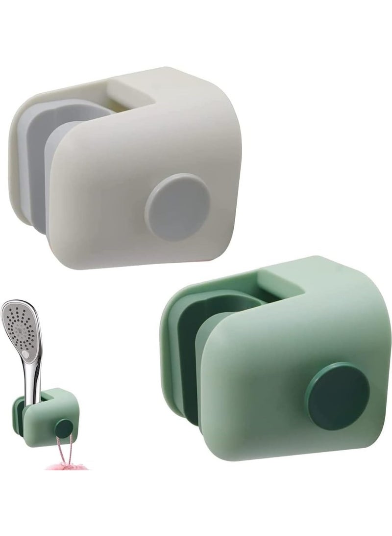 ChicAbode 2 جهاز كمبيوتر شخصي لاصق حامل دش, ذاتية اللاصق الجدار المثبتة قوس دش لرأس دش اليدوي, حامل عصا دش مقاوم للماء, حامل ذراع دش الجدار مع خطاف للحمام - Image 1